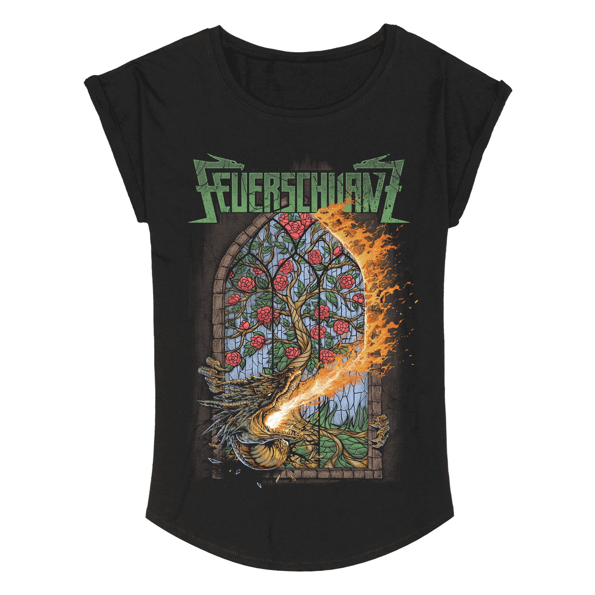 Feuerschwanz Name der Rose Girlie Shirt 435213